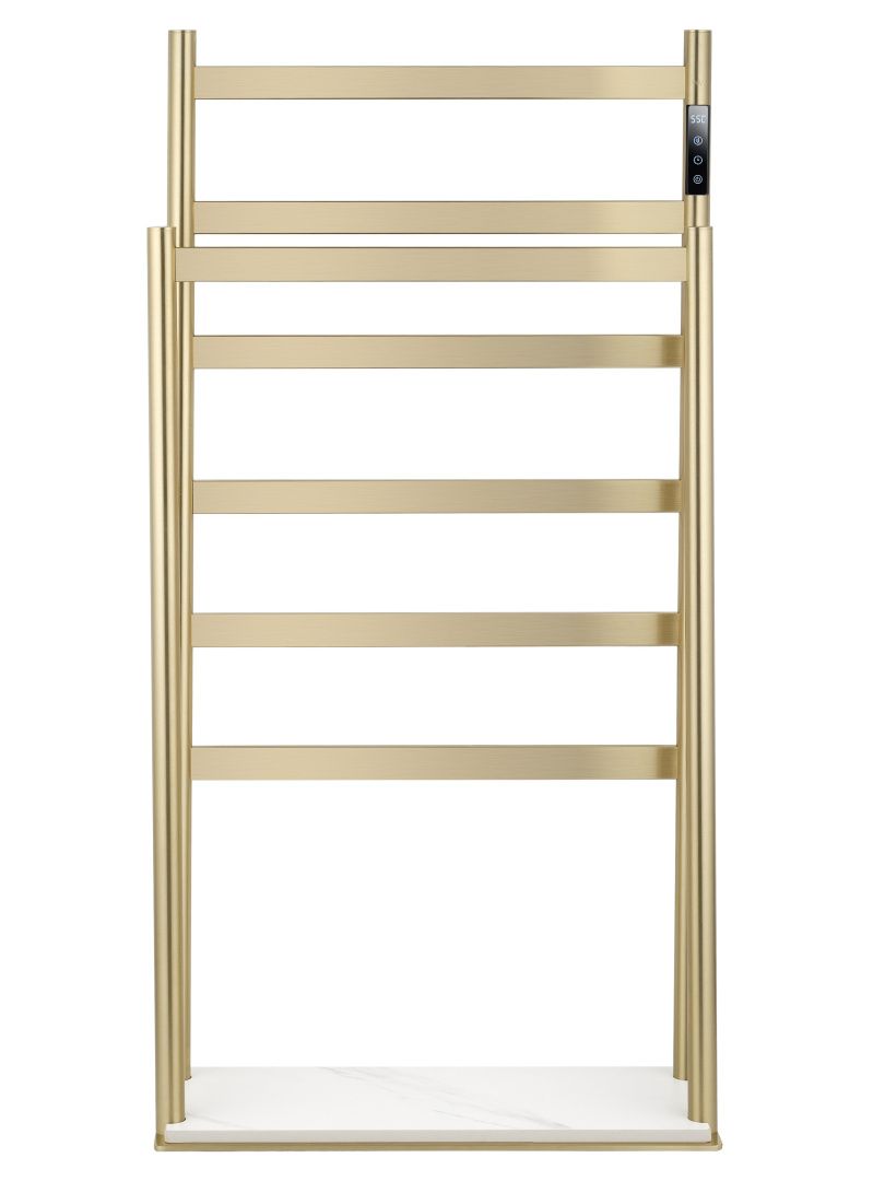 Приобрести полотенцесушитель электрический напольный wonzon & woghand essen, брашированное золото (ww-a407-bg)