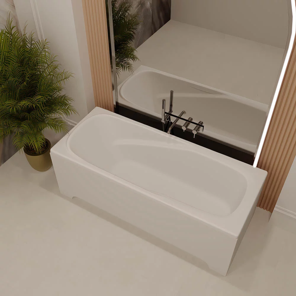 Приобрести veconi ванна из искусственного камня fresca 170х70 см, белая матовая frs17070m