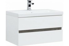 Aquanet Тумба с раковиной Беркли 80 см, белая/дуб рошелье