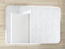 Continent Зеркало с подсветкой Raison 90х70 см, сенсорный включатель, белое