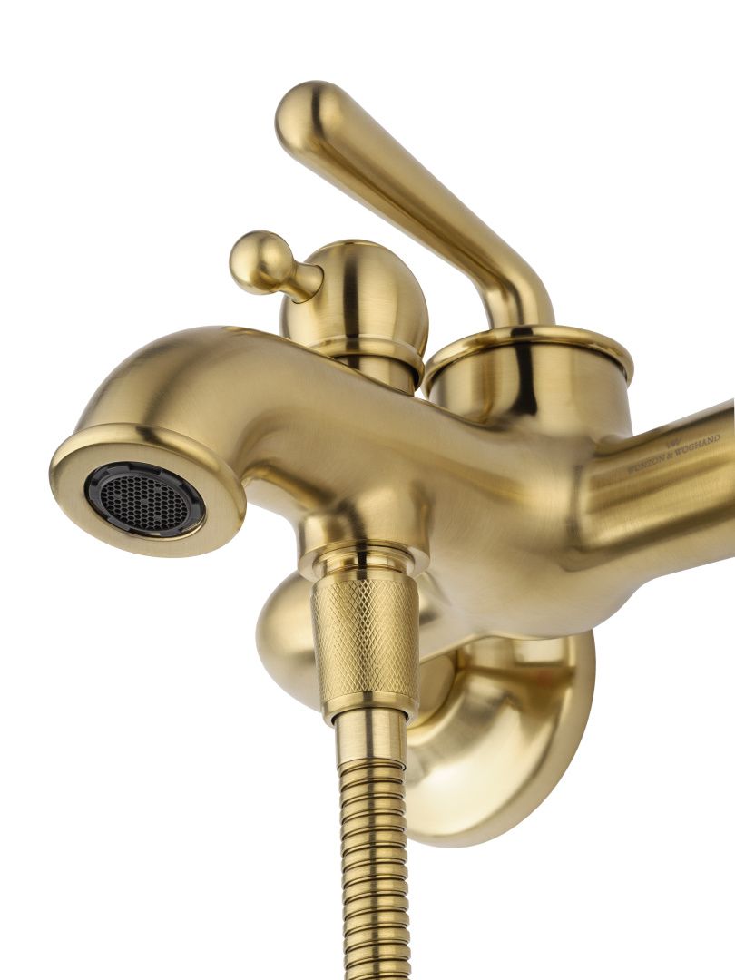 Приобрести смеситель для ванны с душем wonzon & woghand steam, брашированное золото (ww-88639008-bg)