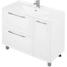 Mirsant Тумба напольная Адель 100 см с раковиной More-100, белая УТ000048312