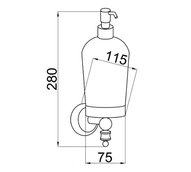 Приобрести boheme дозатор жидкого мыла vogue, хром 10147