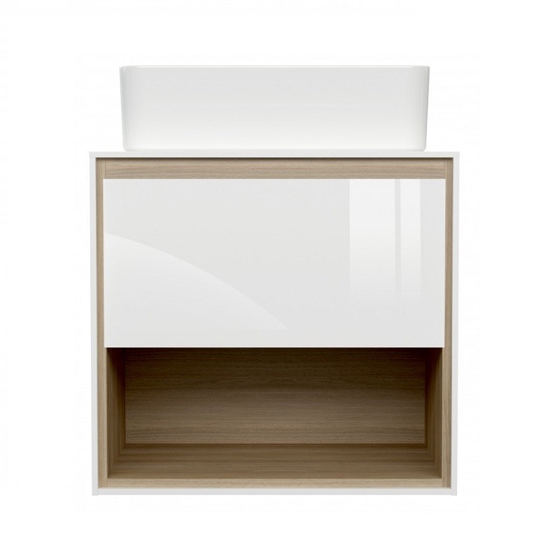 Приобрести тумба подвесная cersanit louna 60 со столешницей, белая