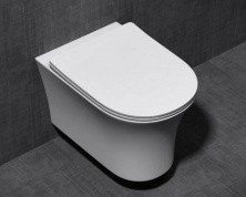 Унитаз подвесной безободковый с сиденьем CeramaLux RIMLESS 2617Е