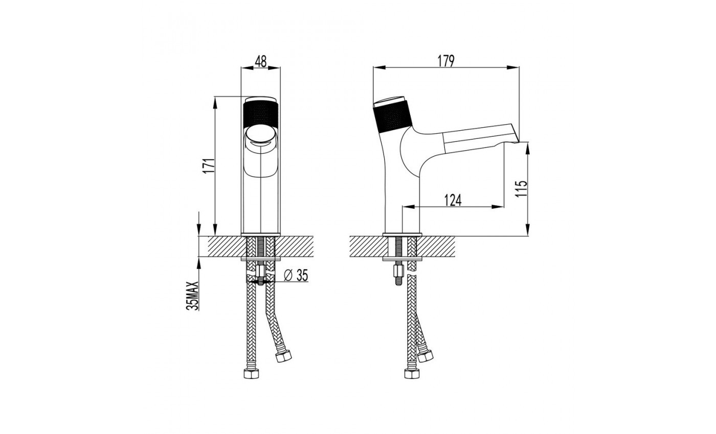 Приобрести lemark смеситель для раковины project, кнопочный, хром lm4676c