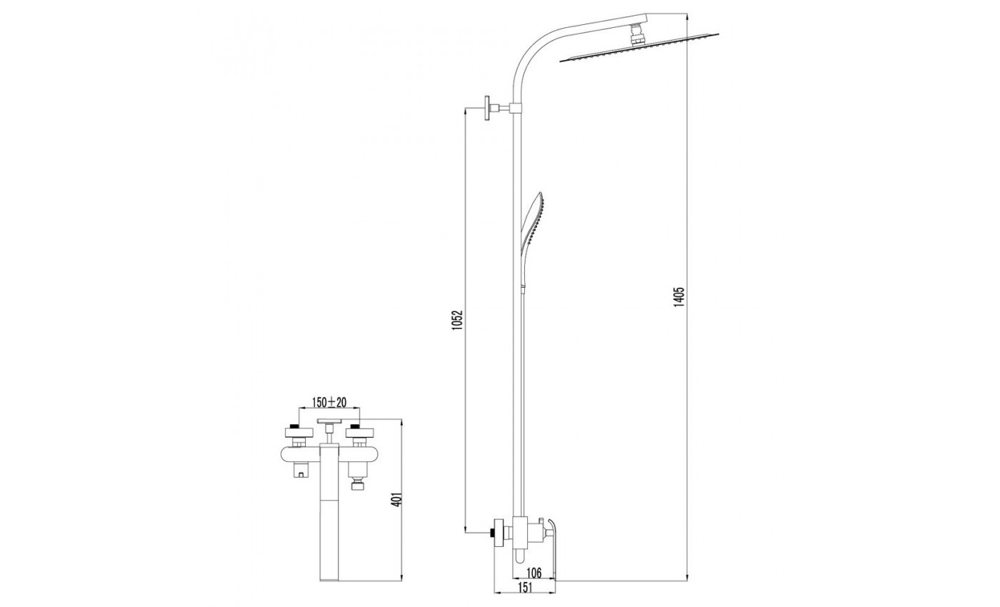 Приобрести lemark душевая система melange, хром lm4960cw