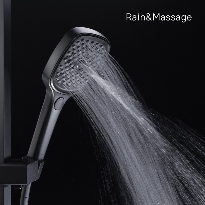 Приобрести iddis душевая лейка slide 3f 256,7мм, трехрежимная, черная sli3f0bi18