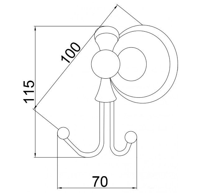 Приобрести boheme крючок для ванной комнаты provanse, бронза 10806