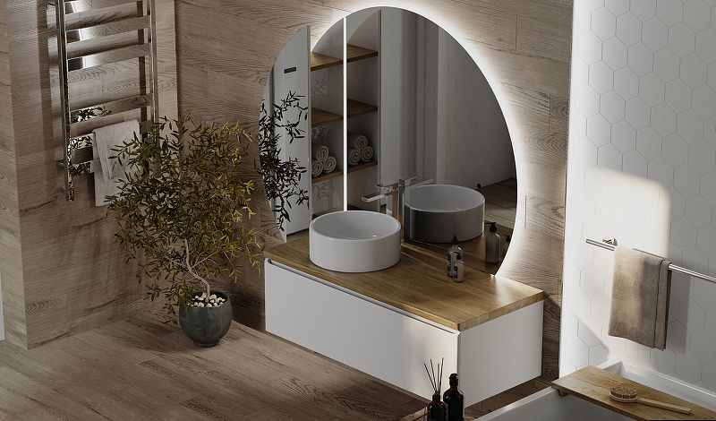 Приобрести jorno зеркало шкаф solis 34 см, с подсветкой, датчик движения, белое