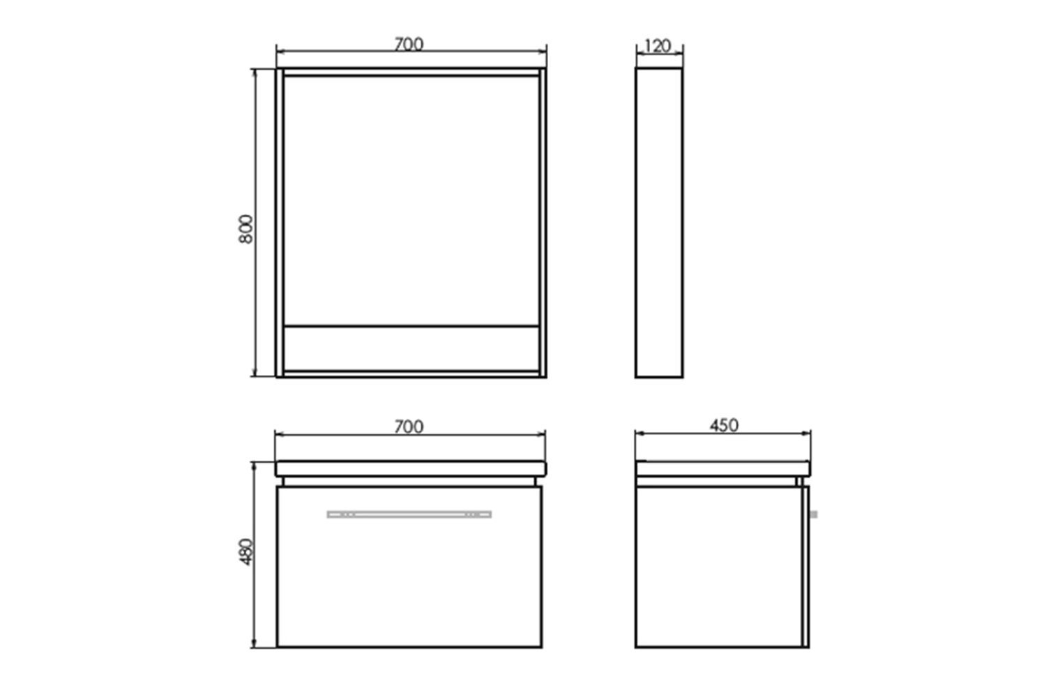 Приобрести сomforty зеркало томари-70 с подсветкой, дуб темно-коричневый