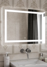 Continent Зеркало с подсветкой Rimini 100х70 см, белое