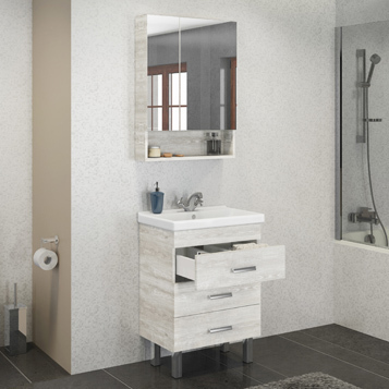 Приобрести сomforty тумба с раковиной "никосия-60н" дуб белый