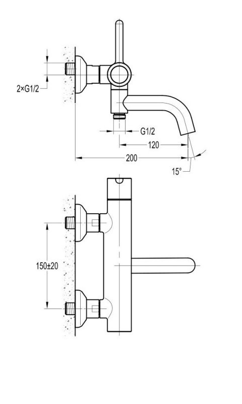 Приобрести cezares смеситель для ванны и душа eco, хром eco-vd