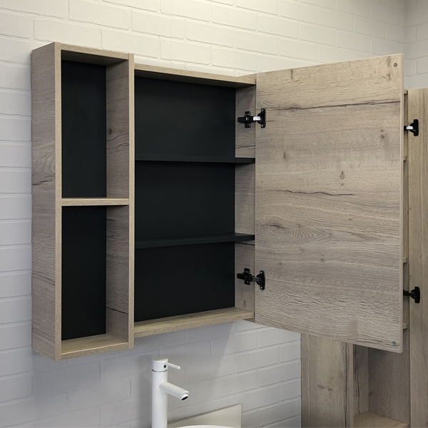 Приобрести сomforty зеркало-шкаф "порто-75" дуб дымчатый