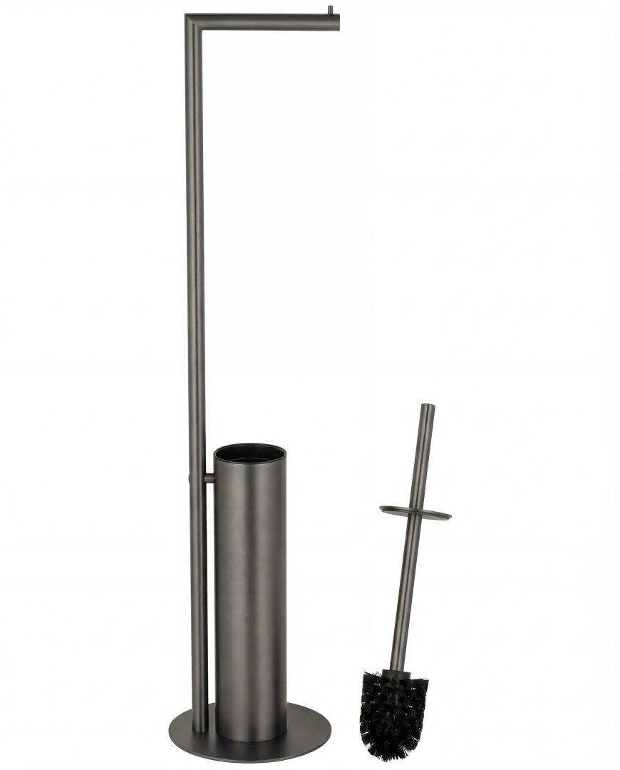 Приобрести туалетный ершик в комплекте с держателем туалетной бумаги wonzon & woghand, темный графит (ww-v4602-gm)