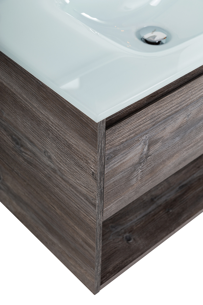 Приобрести belbagno тумба c раковиной kraft 80 см, с одним ящиком и полкой, подвесная pino pasadena, стеклянная раковина