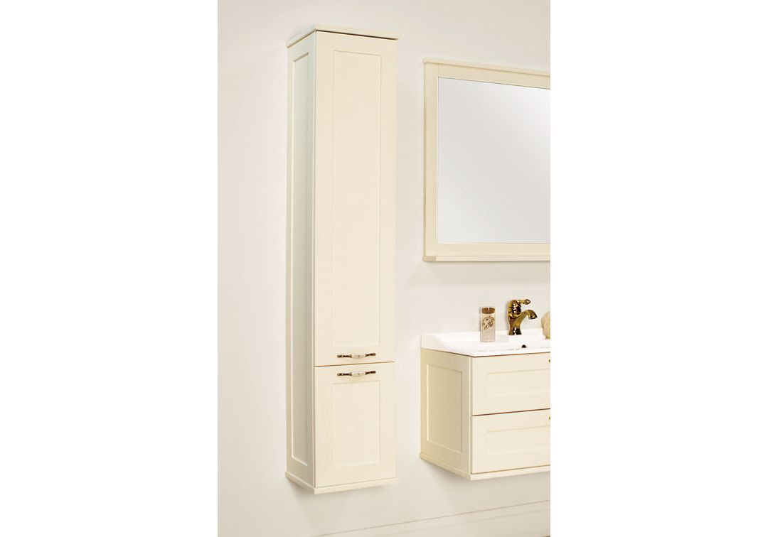 Приобрести пенал подвесной акватон леон 31 см с бельевой корзиной, цвет дуб бежевый