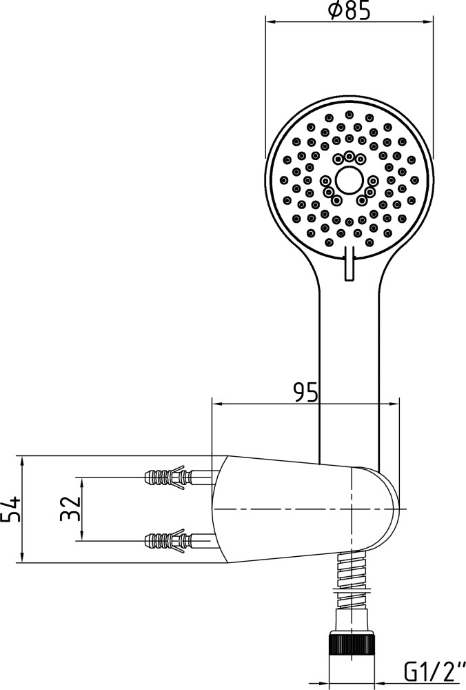 Приобрести e.c.a. душевой гарнитур nita, 85мм 102117338ex