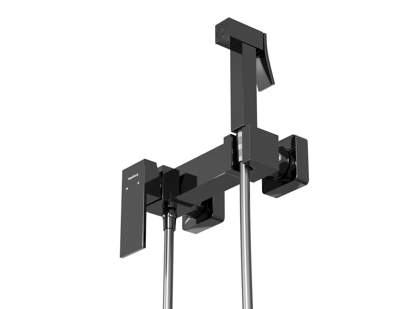 Приобрести hayzburg смеситель с гигиеническим душем, черный хром hb-1006bch
