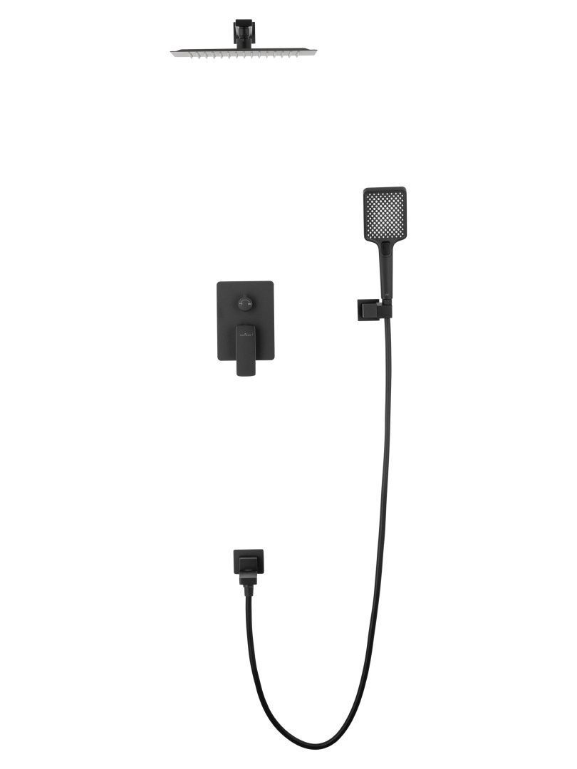 Приобрести душевая система встраиваемая wonzon & woghand edge, черный матовый (ww-88939003-mb)