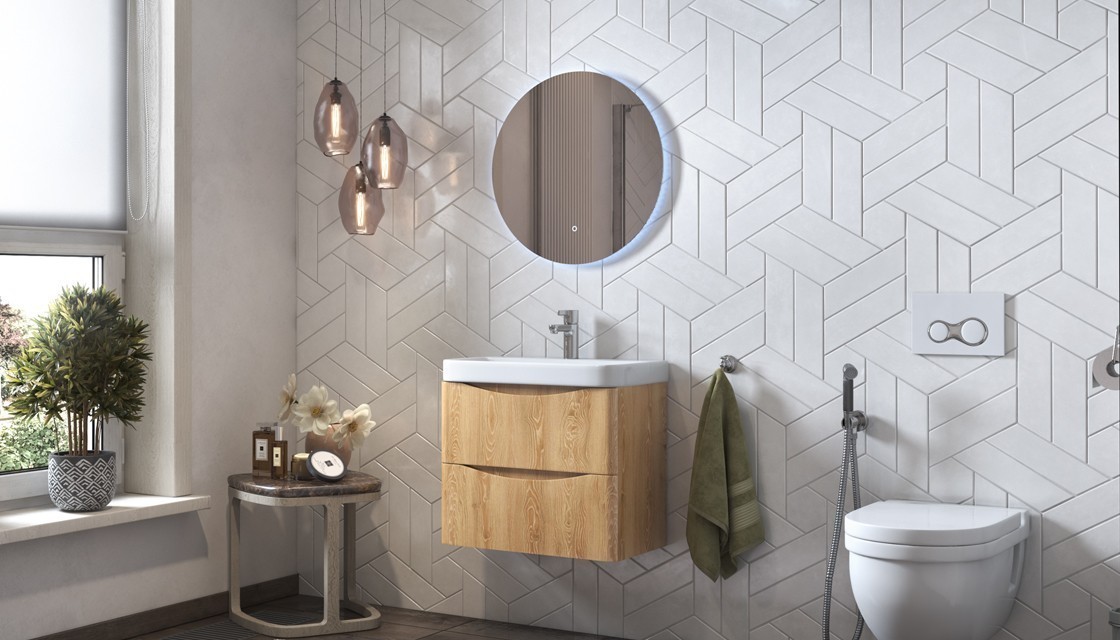 Приобрести тумба подвесная с раковиной velvex clay 60 см дуб верона tpcla.60.2y-230