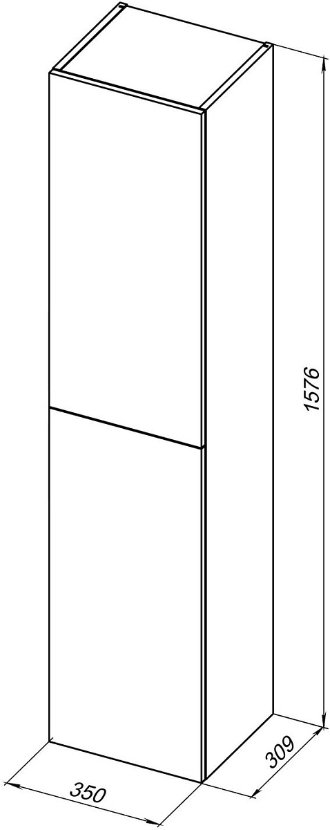 Приобрести aquanet пенал алвита new 35 см, белый матовый
