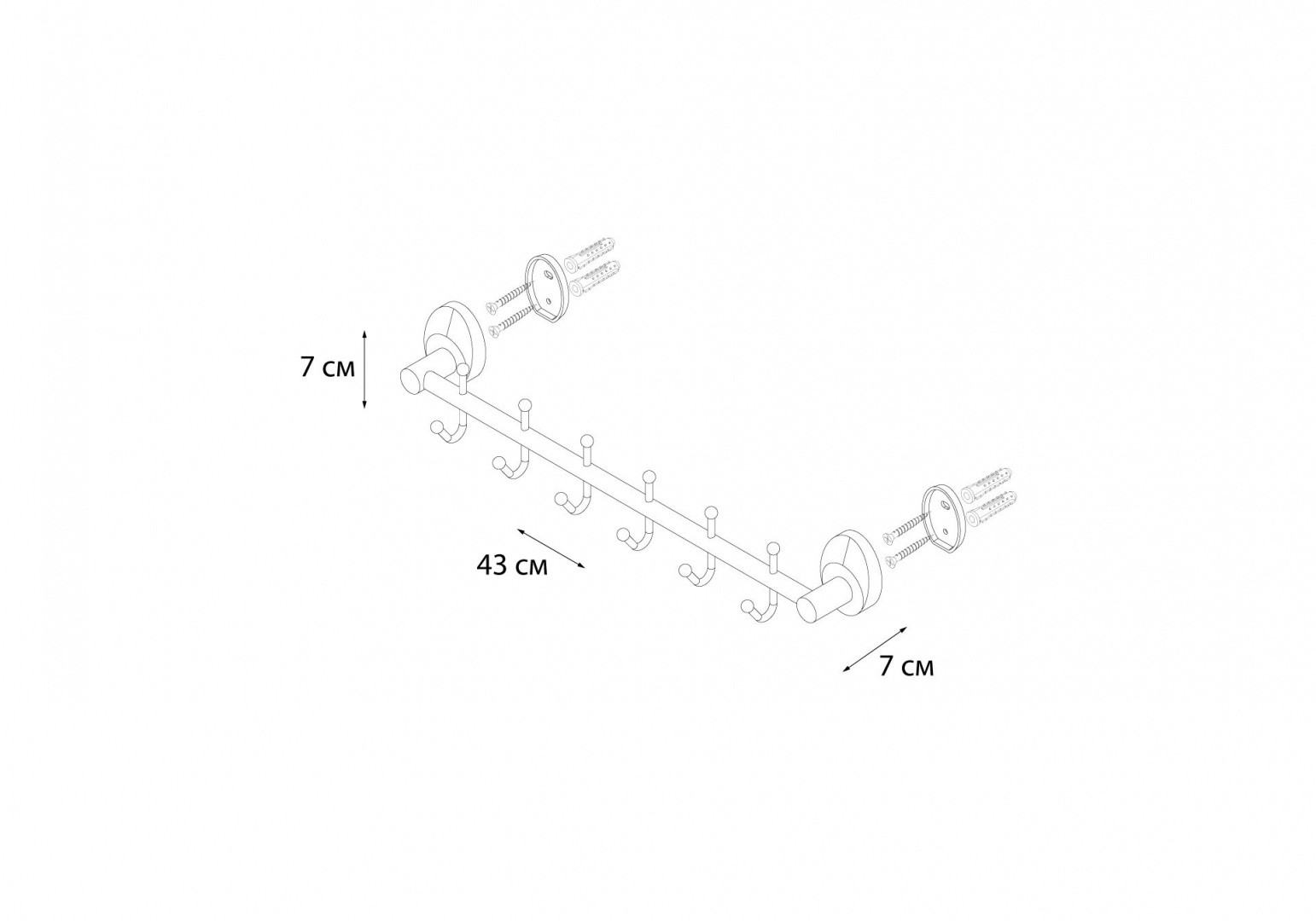 Приобрести fx-21805-6 europa планка 6 крючков