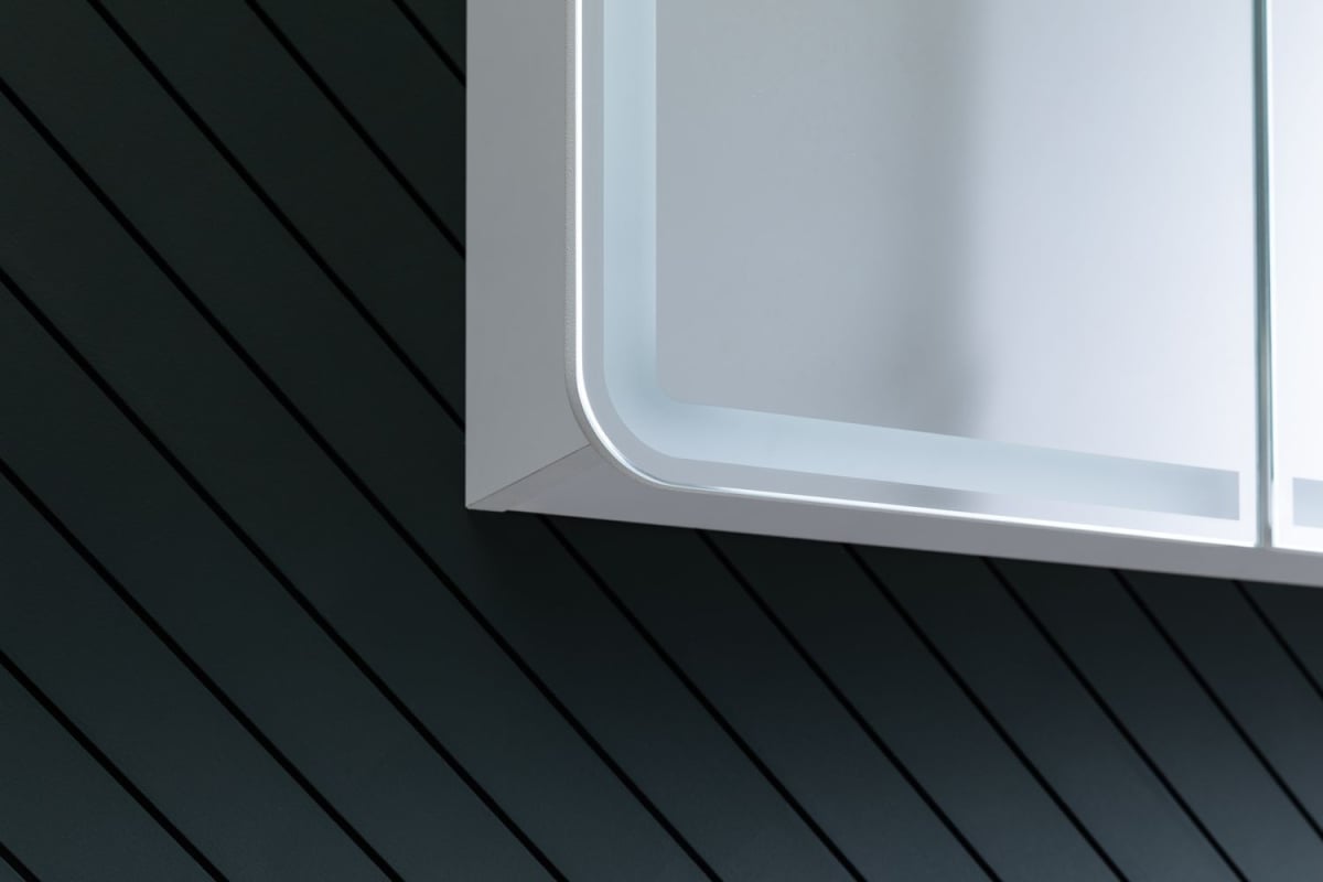 Приобрести aquanet зеркальный шкаф оптима 80 см, с led подсветкой