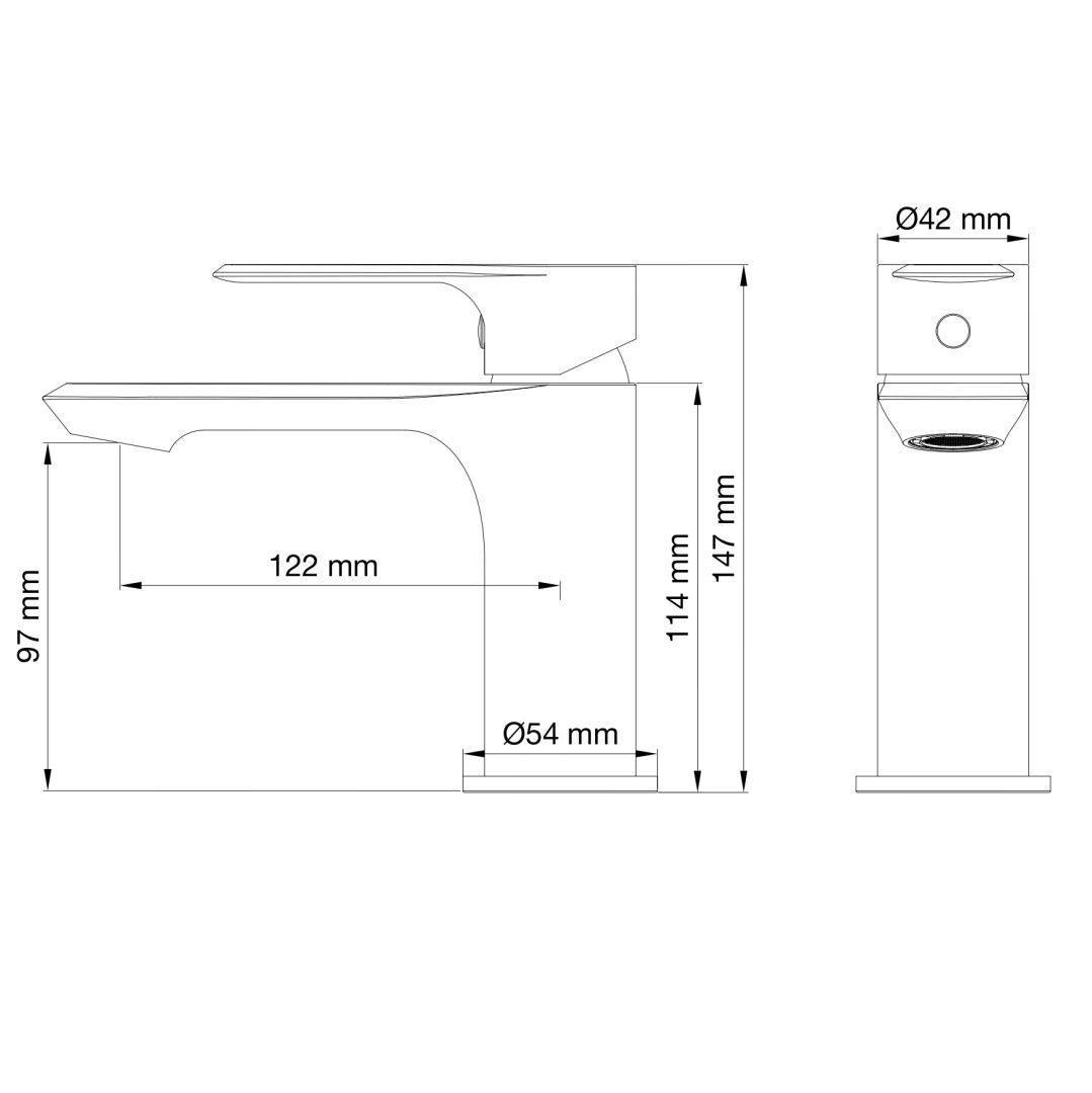 Приобрести смеситель для раковины wonzon & woghand brilliant, брашированное золото (ww-88018079-bg)