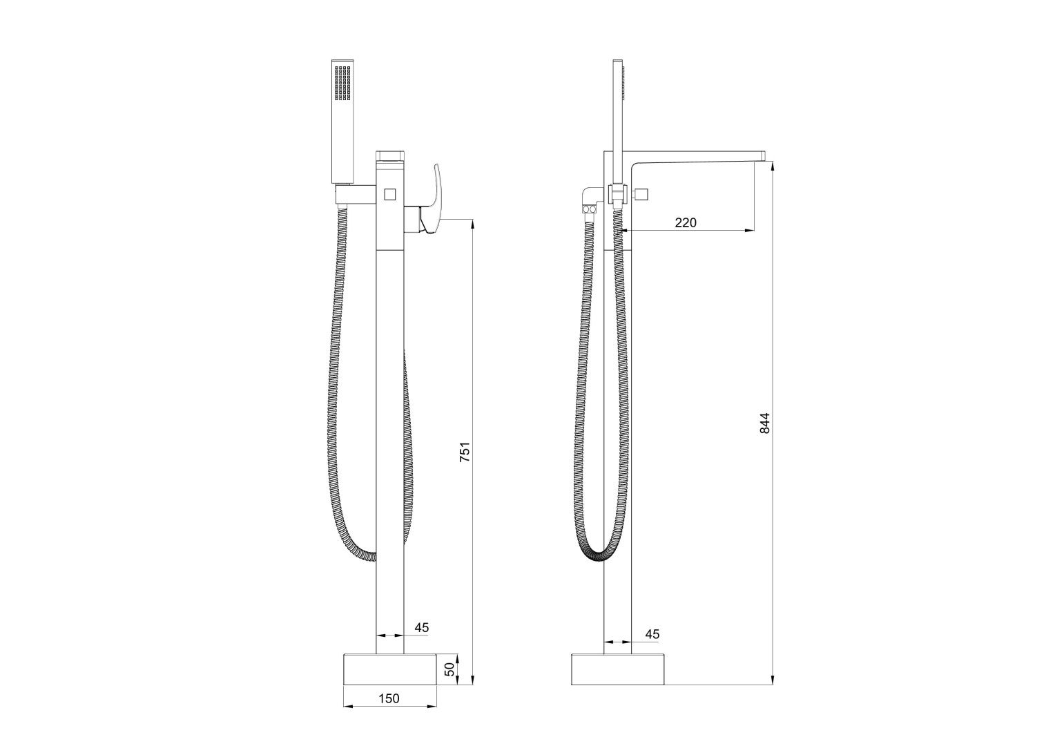 Приобрести смесители напольные для ванн и раковин wonzon & woghand fit, брашированное золото (ww-88649009-bg)