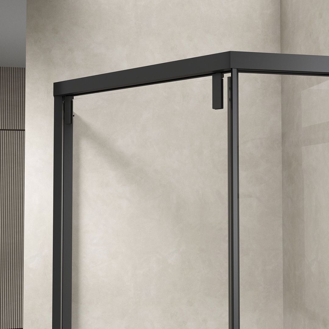 Приобрести vincea душевое ограждение show 100х100 см, прозрачное, черное vsp1-4sh100clb