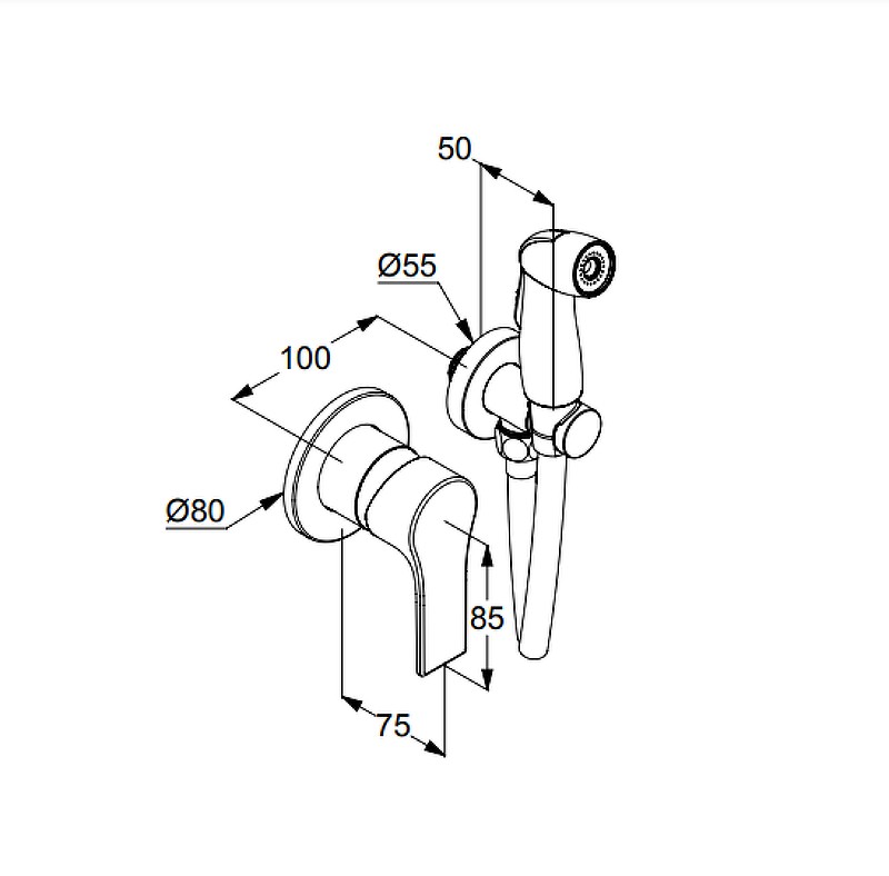 Приобрести kludi zenta sl гигиенический набор, душ комплект, арт. 489990565
