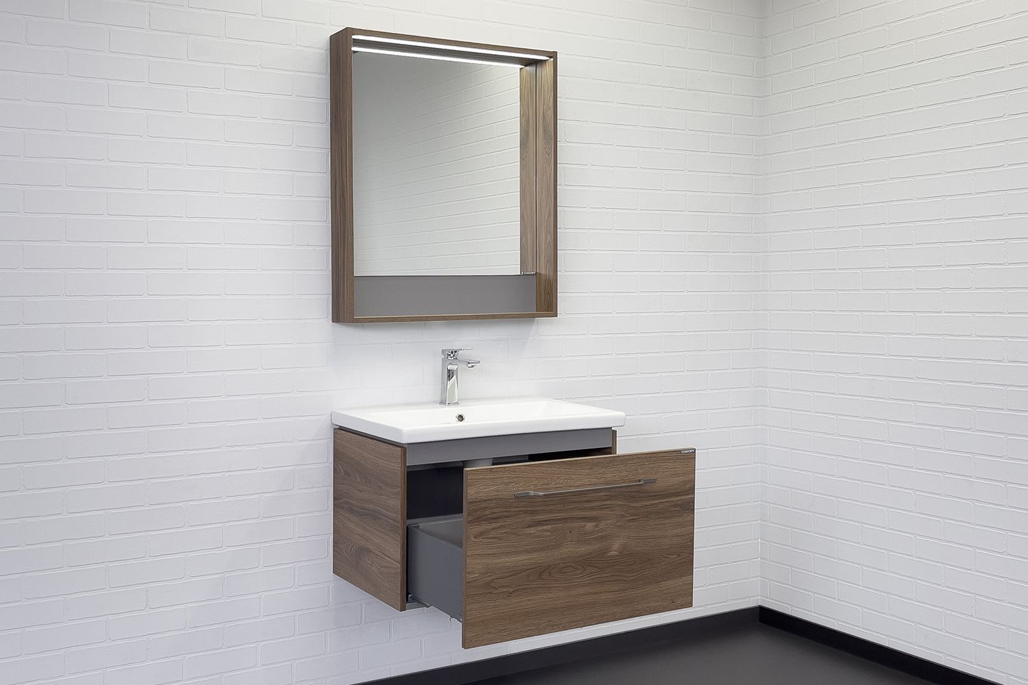 Приобрести сomforty тумба с раковиной томари-70 дуб тёмно-коричневый