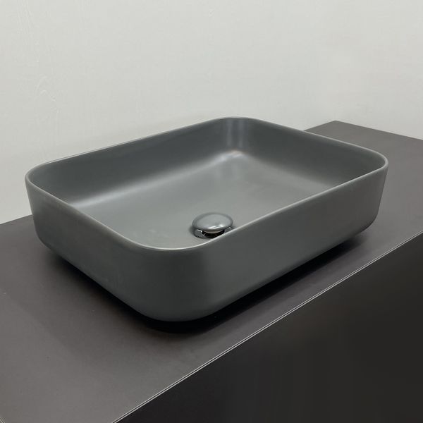 Приобрести comforty раковина накладная t-y9378mdh 50х41 см, графит матовая