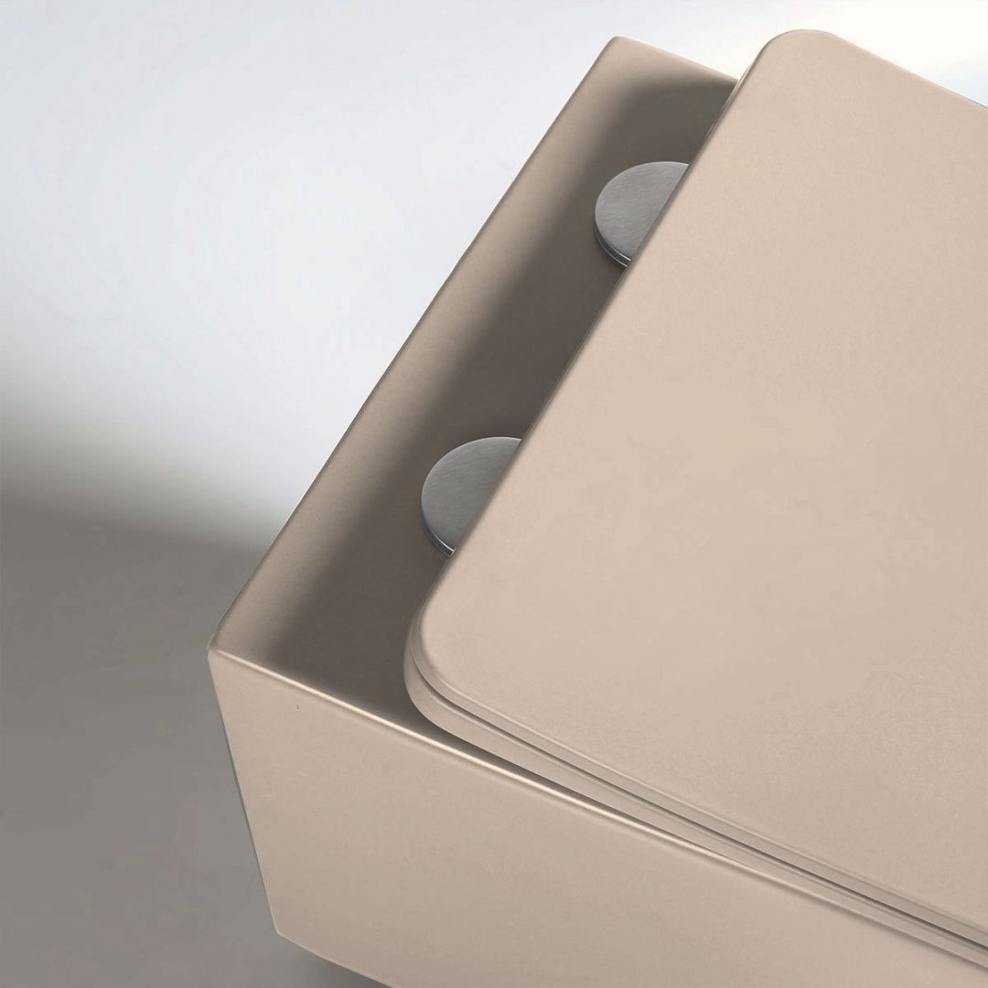 Приобрести vincea унитаз подвесной piatti q-line, ультратонкое сиденье, микролифт, капучино матовый vt1-12mc