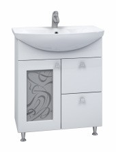 VIGO Тумба с раковиной Provans 70см, 1 дверца, 2 ящика, напольная, белая tn.PRO.BAL.70.1D.2Y