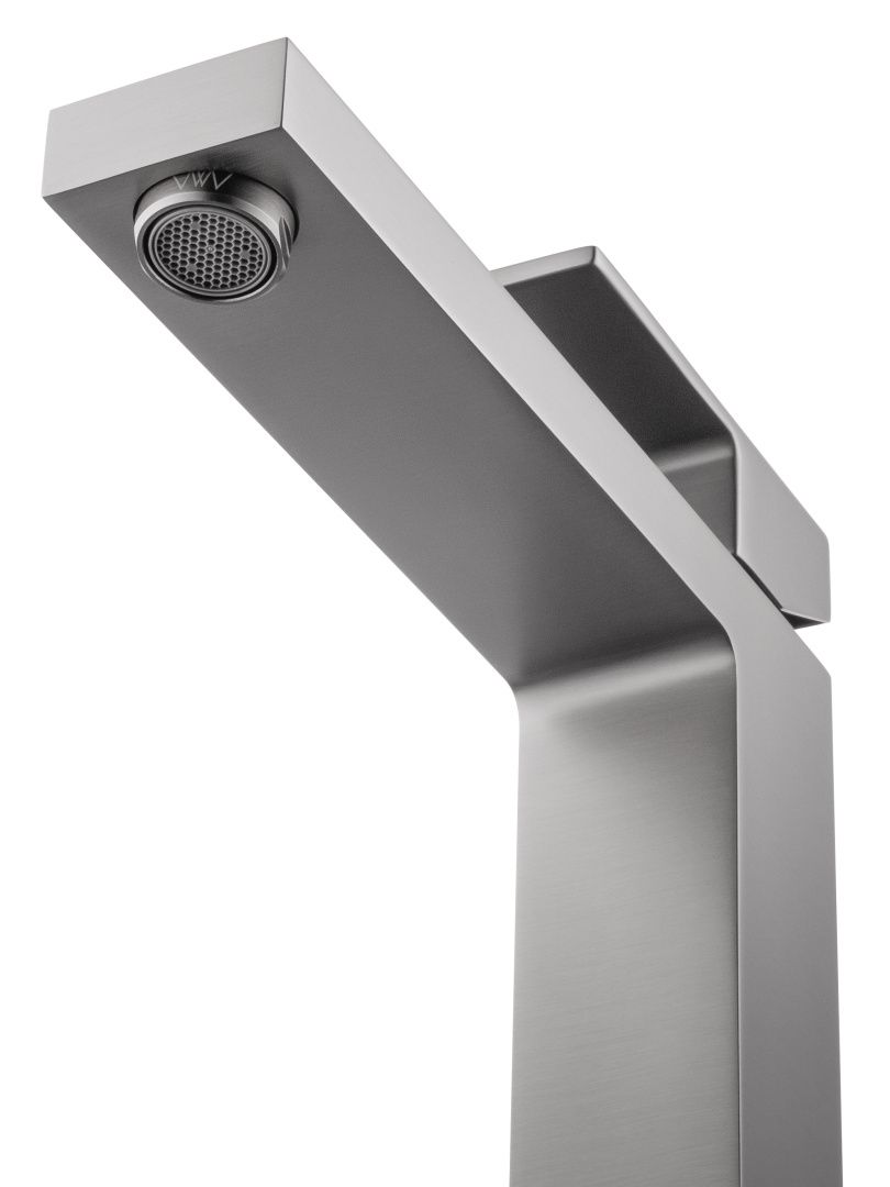 Приобрести смеситель для раковины высокий wonzon & woghand cube, темный графит (ww-88239016-bgm)