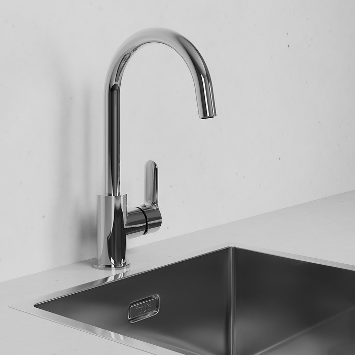 Приобрести iddis смеситель для кухни cuba 337,5 мм, хром cubsbj0i05