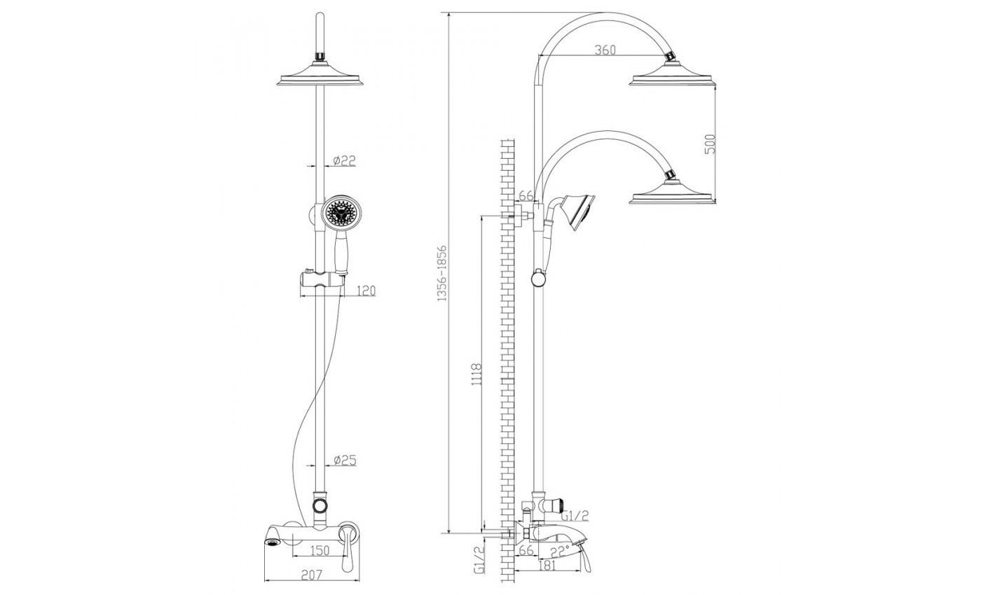 Приобрести lemark душевая система intense, хром lm5662c