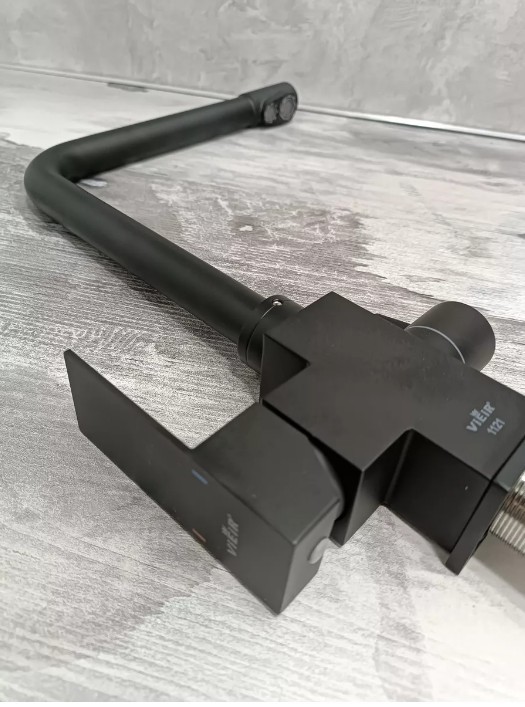 Приобрести смеситель для кухни vieir kitchen 359 мм, с подключением к фильтру, черный v15025(c)