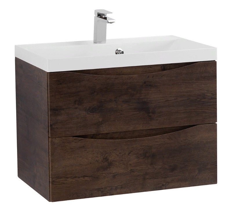 Приобрести тумба подвесная с раковиной belbagno marino-600-2c-so-rw-p 60 см, rovere moro