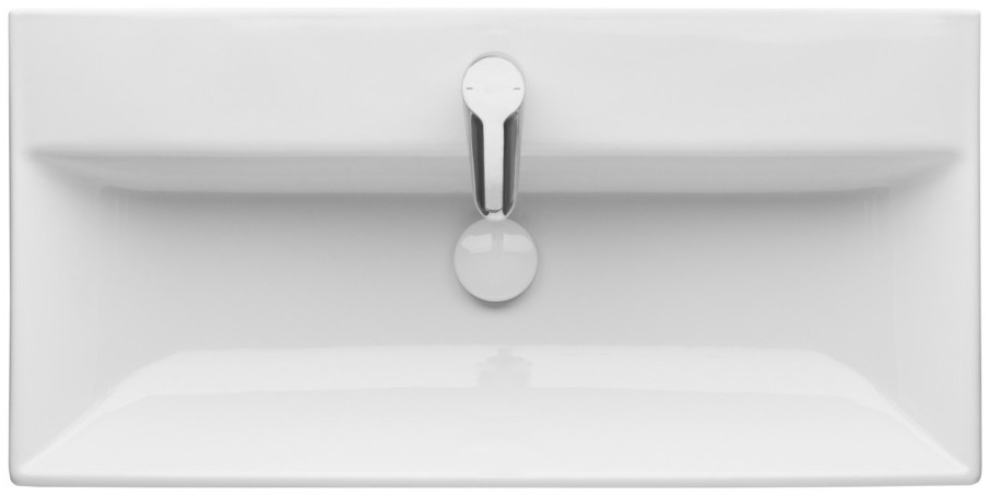 Приобрести тумба подвесная roca oleta с раковиной 80 см, белый матовый