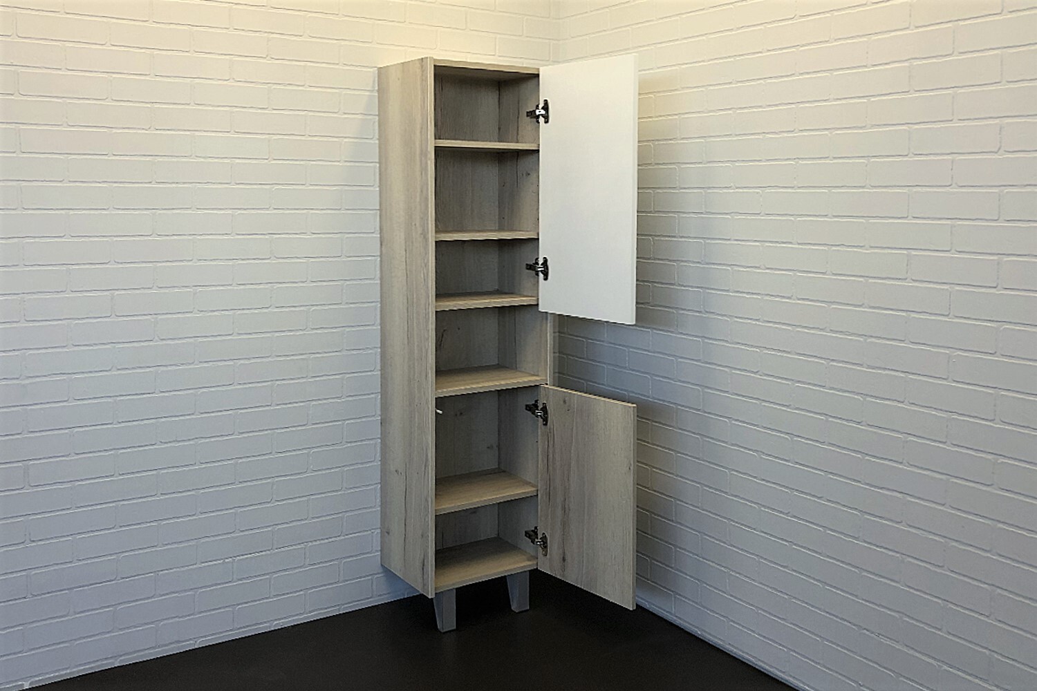 Приобрести сomforty пенал "клеон-40", белый/дуб дымчатый