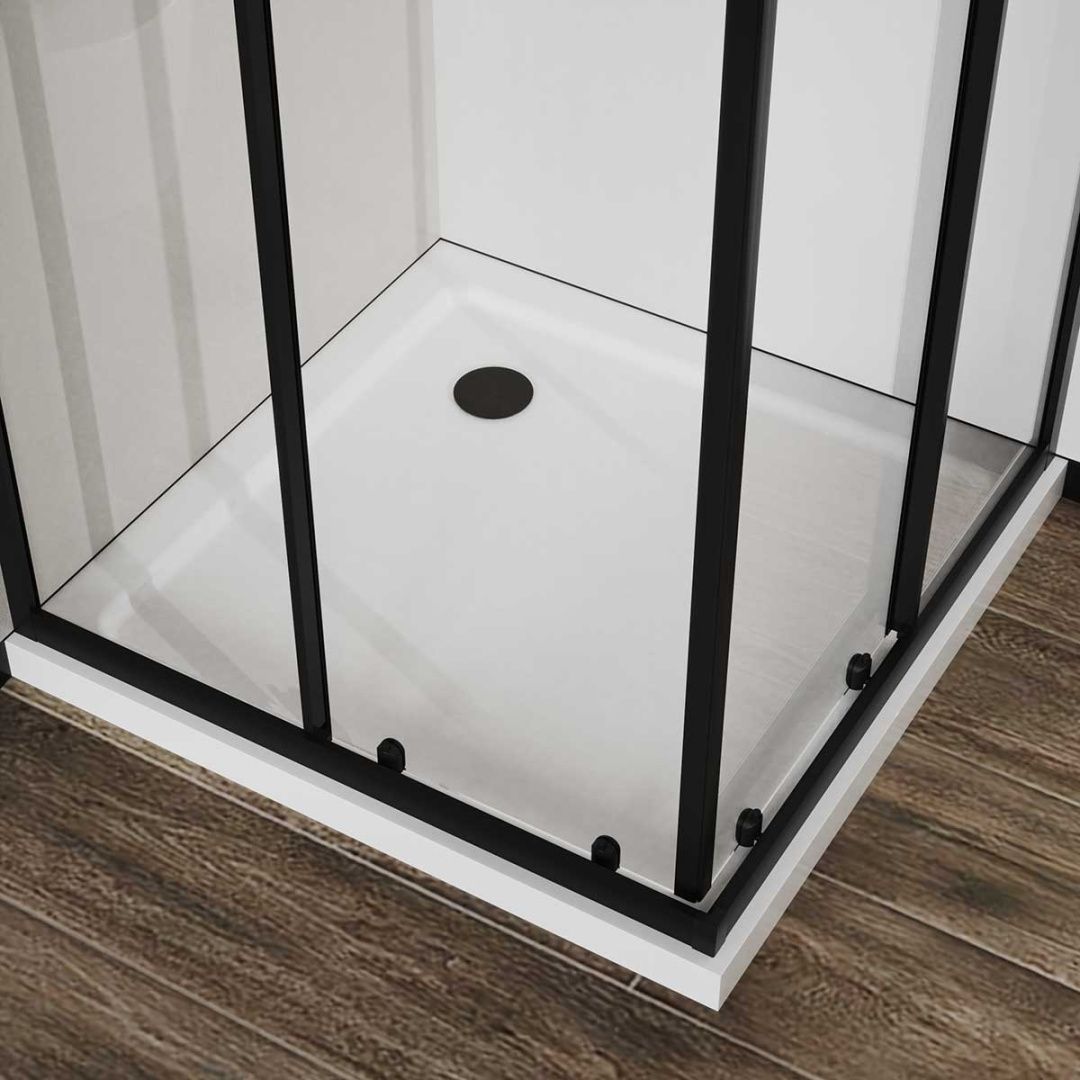 Приобрести vincea душевое ограждение city 90х100 см, прозрачное, черное, vss-5ct9010clb