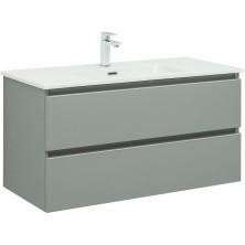 Aquanet Тумба с раковиной Вега 100 см, мисти грин