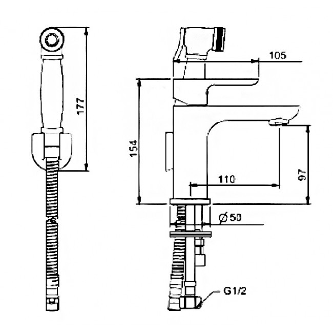 Приобрести gappo смеситель с гигиенической лейкой g1048-1, белый\хром 94951