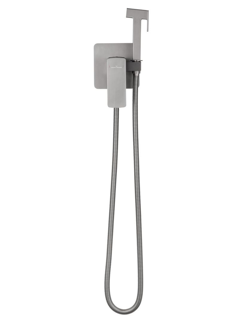 Приобрести смеситель с гигиеническим душем встраиваемый wonzon & woghand edge, темный графит (ww-88829003-bgm)