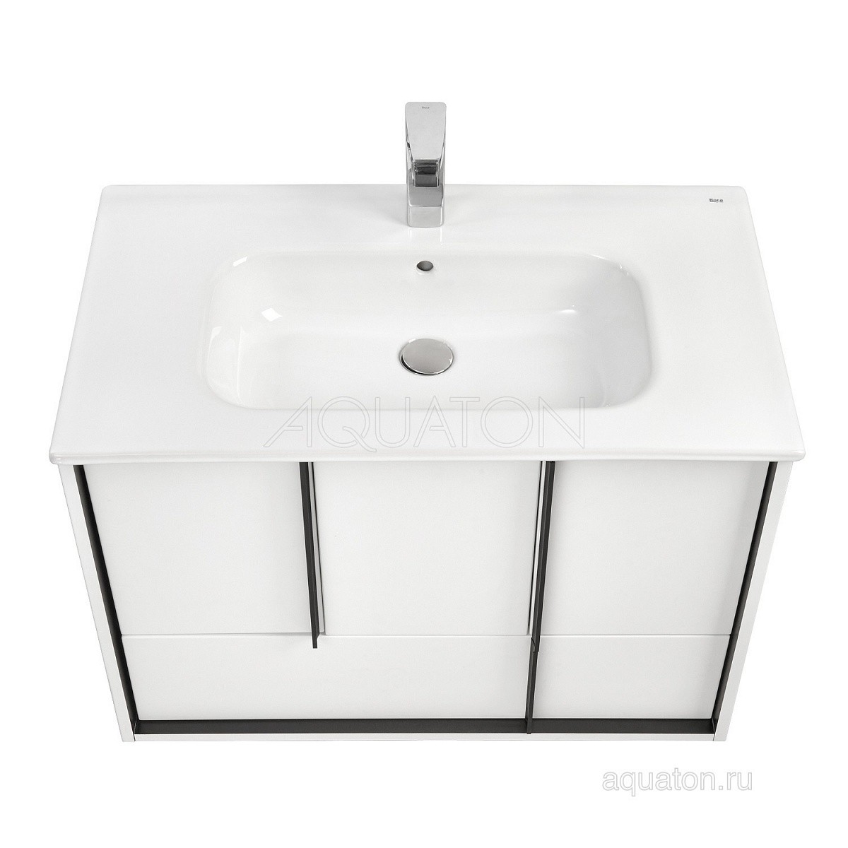 Приобрести тумба под раковину, подвесная акватон ривьера 80 см, белая 1a239001rvx20 