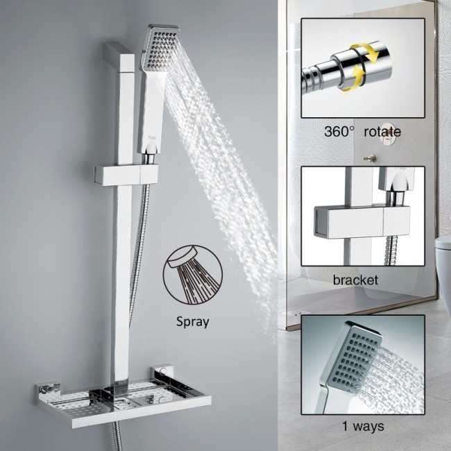 Приобрести gappo душевой гарнитур g8010 с полкой, хром 88616